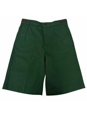 Gucci Web Stripe GG Logo Embroidery Shorts Green IT 46